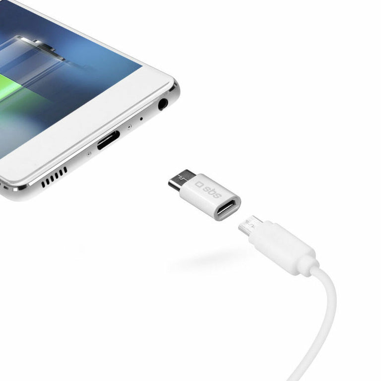 USB-A-auf-USB-C-SBS-Kabel TEADAPTC Weiß