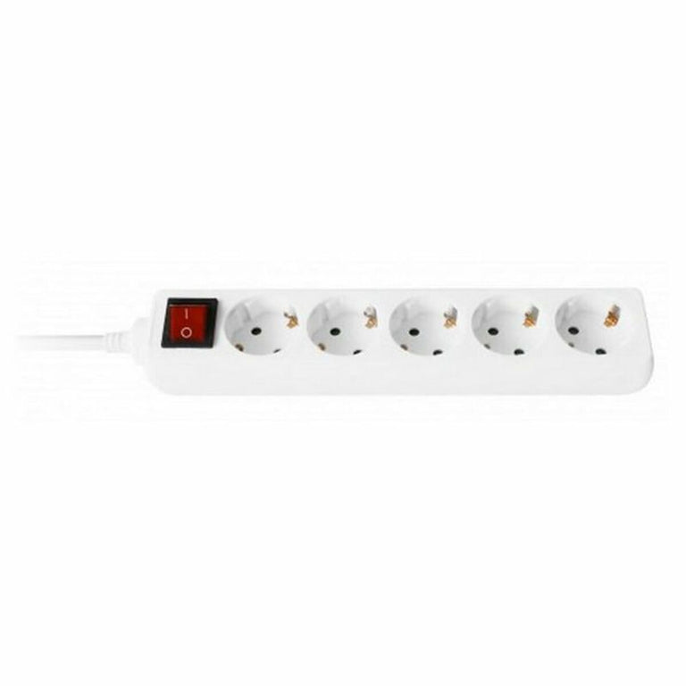 Regleta Enchufes 5 Tomas con Interruptor Ewent EW3916 Schuko Blanco (1,5 m)