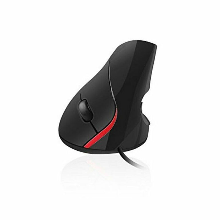 Ratón Ergonómico Óptico Ewent EW3156 1000 dpi USB Negro