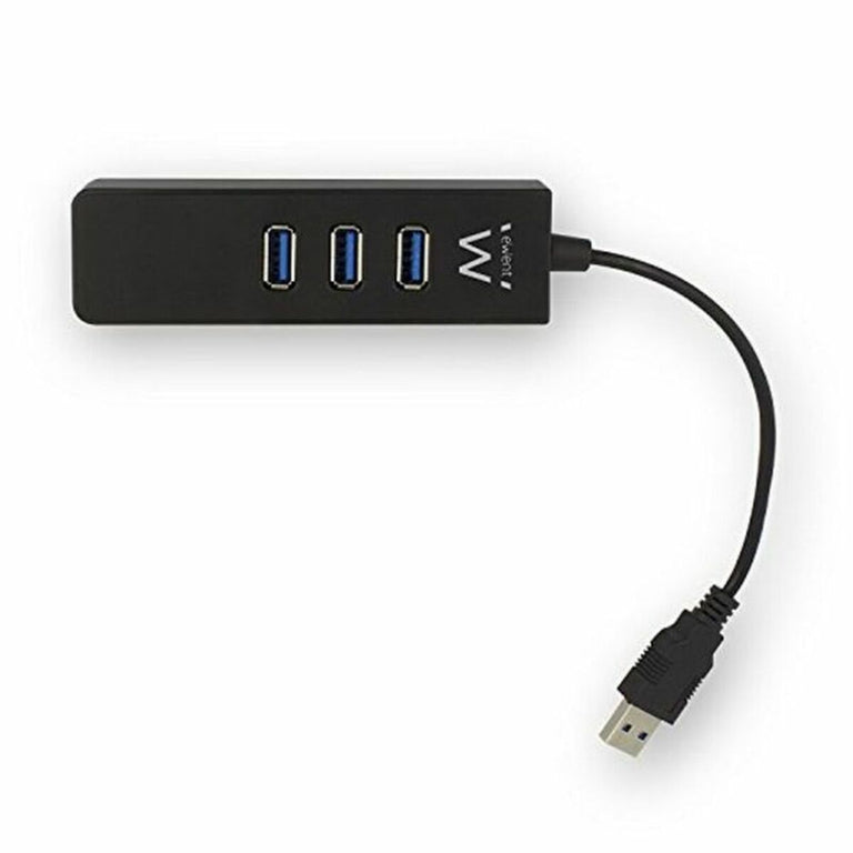 <transcy>Ewent EW1140 Hub USB 3 x USB 3.1 RJ45 Plug and Play</transcy>