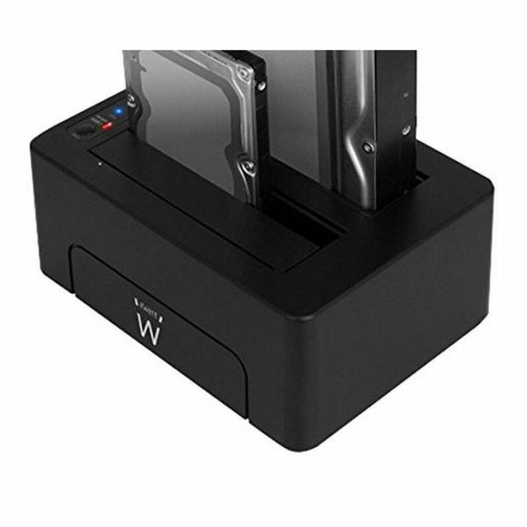 <transcy>Dock Station Dual Ewent AAACET0186 Dual 2.5 "-3.5" USB 3.1 ABS Noir</transcy>