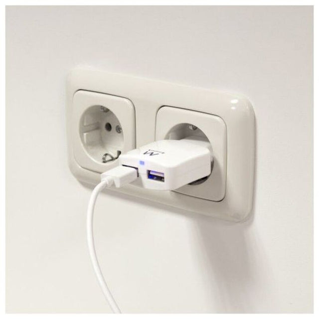 <transcy>Chargeur mural 2 en 1 Ewent EW1302 5V 2.4A 12W</transcy>