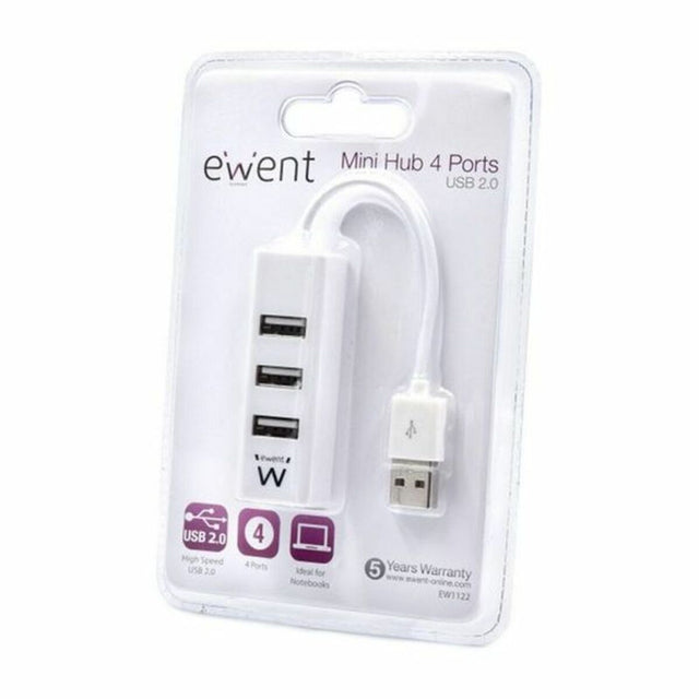 Hub USB Ewent AAOAUS0134 Blanco