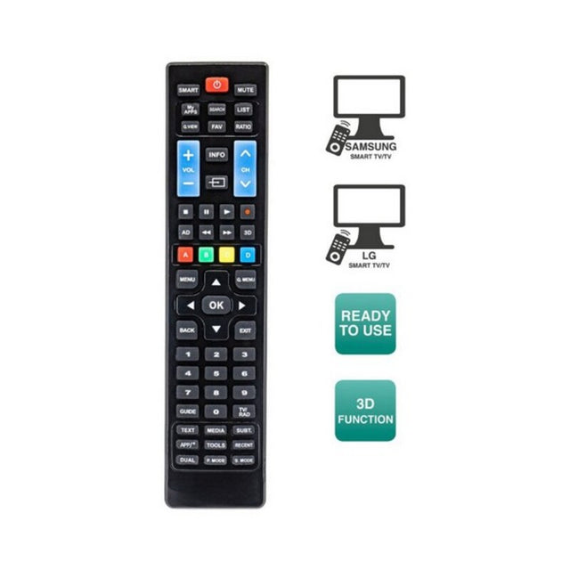 <transcy>Télécommande pour Smart TV Ewent EW1575 Noir</transcy>