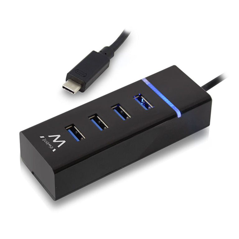 USB-Hub 4 Ports Ewent EW1137 USB 3.1 Schwarz