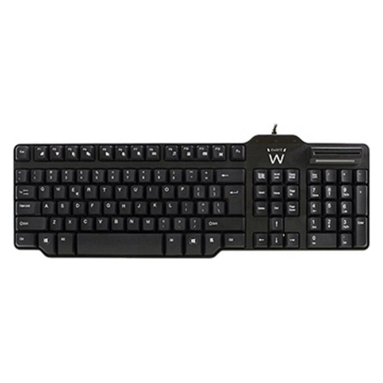 Teclado con Lector Ewent EW3252 DNI Negro