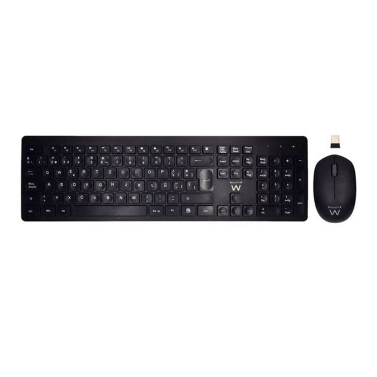 Ewent EW3256 2,4 GHz kabellose Tastatur und Maus schwarz