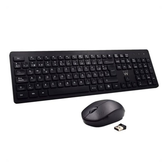 <transcy>Clavier et souris sans fil Ewent EW3256 2,4 GHz Noir</transcy>