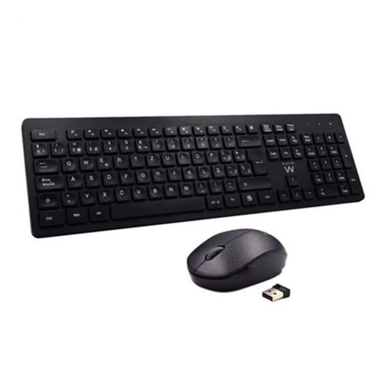 Ewent EW3256 2,4 GHz kabellose Tastatur und Maus schwarz