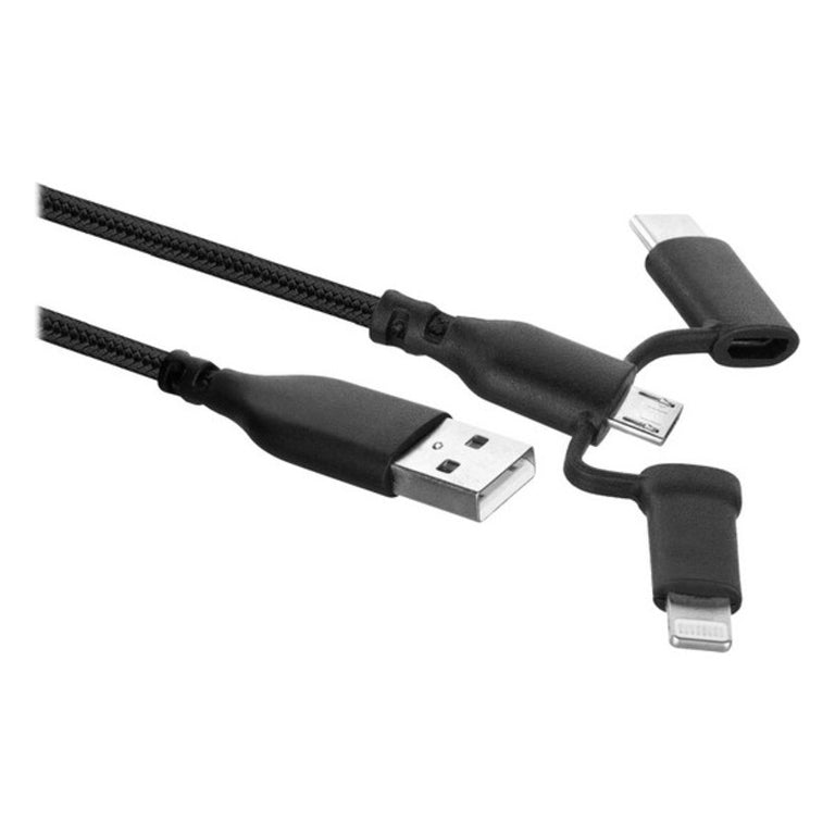 <transcy>Ewent EW1376 Câble USB vers USB-C et Lightning (1m) Noir</transcy>