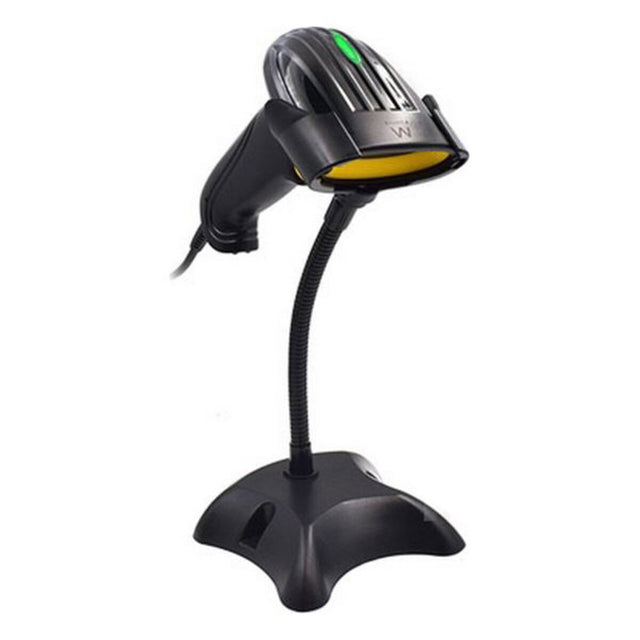 Lector Código de Barras con Soporte Ewent EW3400 LED USB Negro