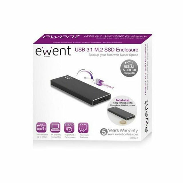 <transcy>Boîtier externe en aluminium Ewent EW7023 SSD M2 USB 3.1</transcy>