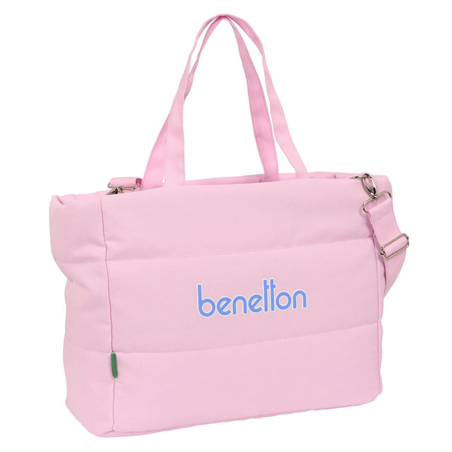 Maletín para Portátil Benetton Pink Rosa claro (54 x 31 x 17 cm)