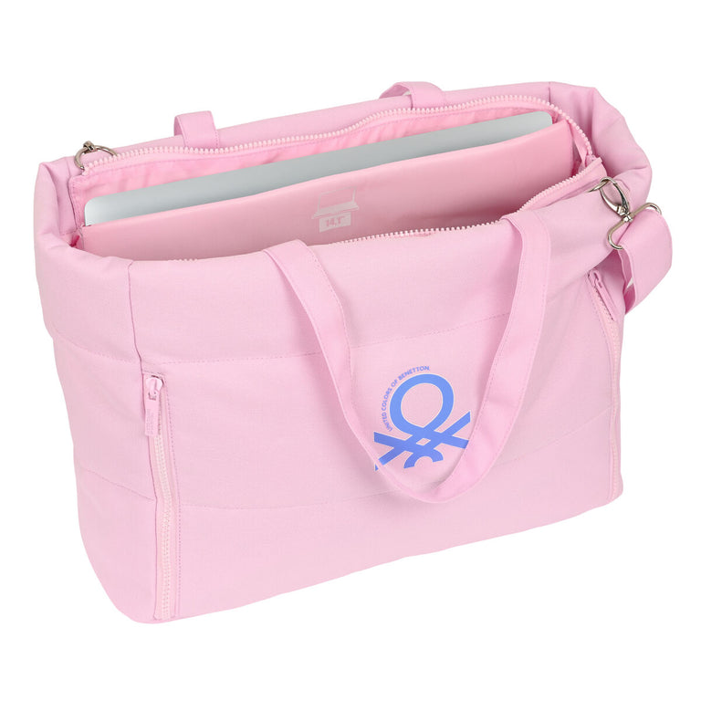 Benetton Pink Laptop-Aktentasche Hellrosa (54 x 31 x 17 cm)