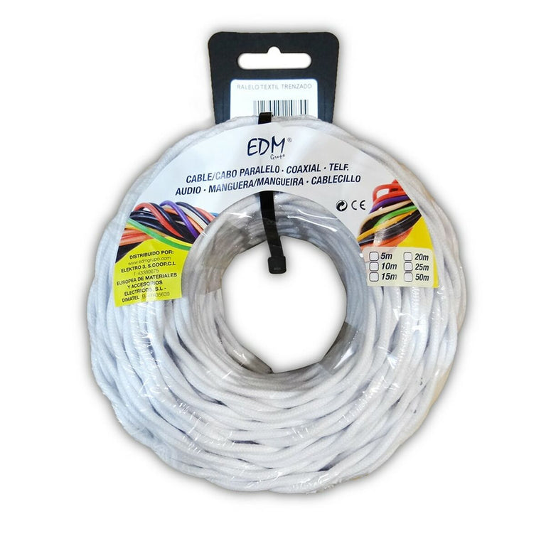 Cable de Interfaz Paralelo EDM 11987 Blanco 25 m 2 x 2,5 mm