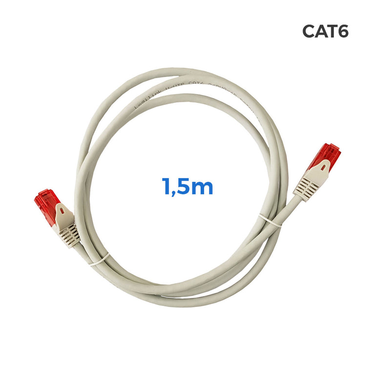 Cable de Red Rígido UTP Categoría 6 EDM 1,5 m Gris