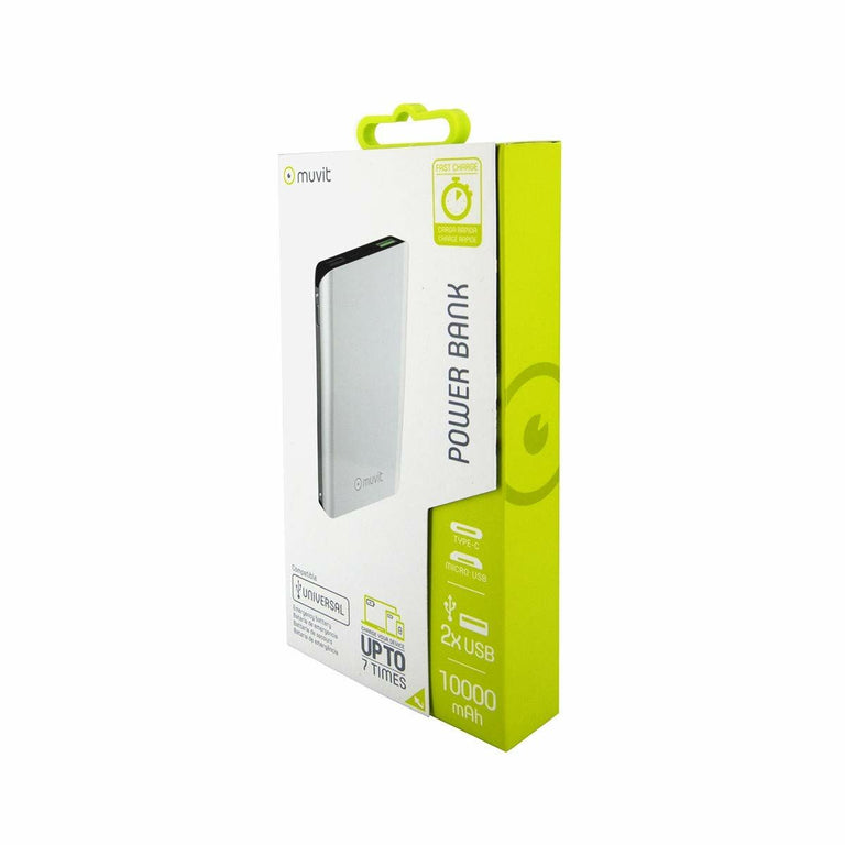 Powerbank Muvit Plateado 10000 mAh