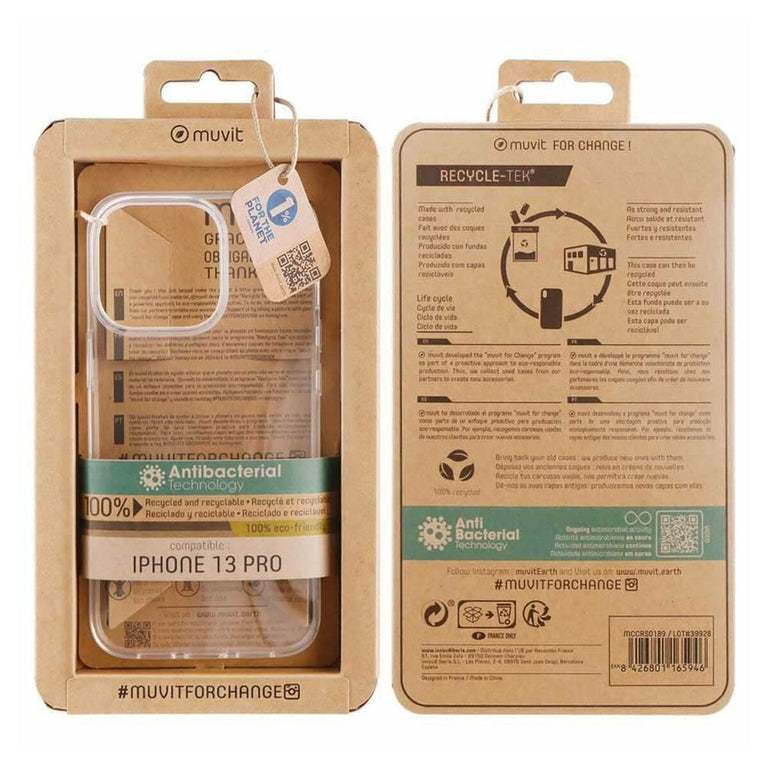 Funda para Móvil Muvit MCCRS0189 IPHONE 13 PRO Transparente