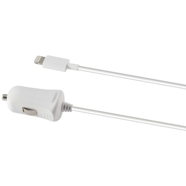 Cargador para Coche Lightning 1A KSIX iPhone Blanco