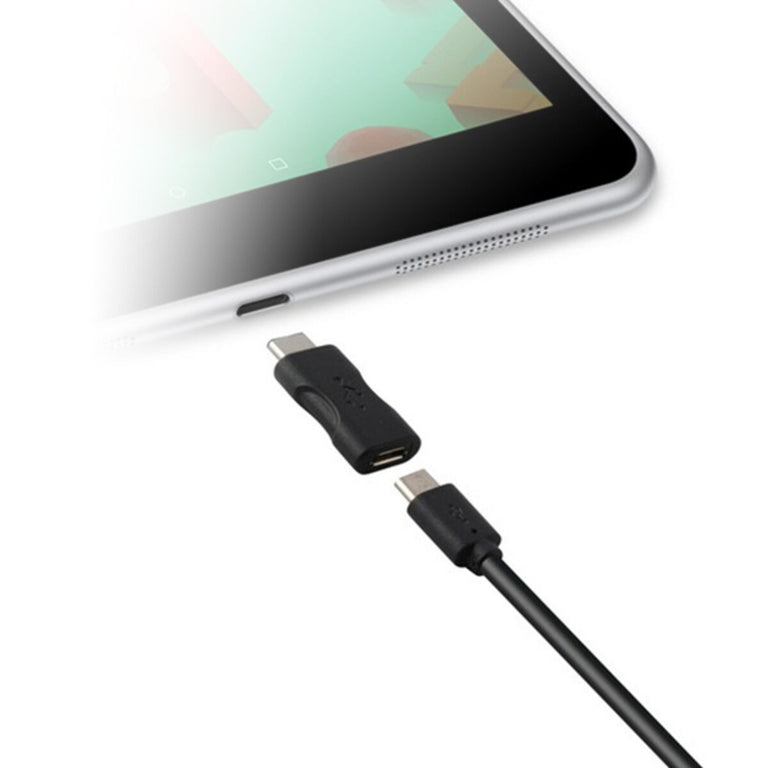 Adaptador USB 2.0 a USB-C 3.1 KSIX Negro