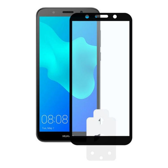 Protector de Pantalla Cristal Templado para Móvil Huawei Y5 2018 KSIX 2.5D Negro