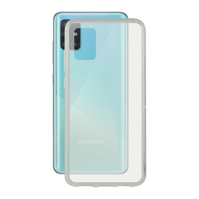 Funda para Móvil con Borde de TPU Samsung Galaxy A51 KSIX Flex Transparente