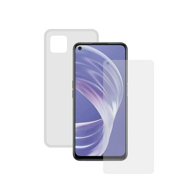 Displayschutzfolie aus gehärtetem Glas für Mobiltelefone + transparente Handyhülle für Oppo A73 Contact