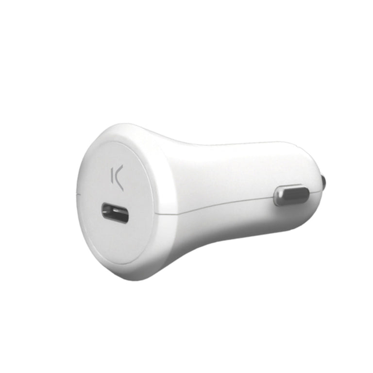 Cargador de Coche KSIX Tipo C Blanco 18W