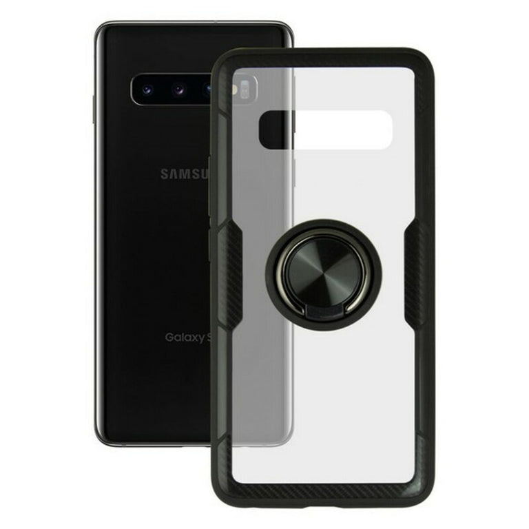 Carcasa con Anilla Galaxy S10 KSIX 360 Ring Transparente