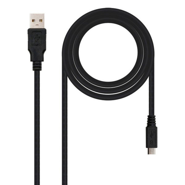 Kabel USB 2.0 A auf Micro USB B NANOCABLE 10.01.0501 (1,8 m) Schwarz