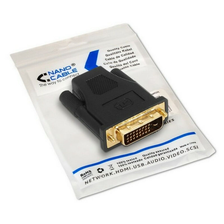 Adaptador DVI-D a HDMI NANOCABLE 10.15.0700 Negro