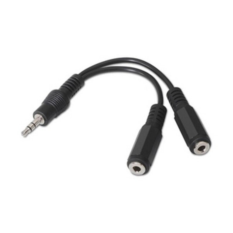 Audio-Klinkenkabel (3,5 mm) Splitter NANOCABLE 10.24.1200 15 cm Schwarz