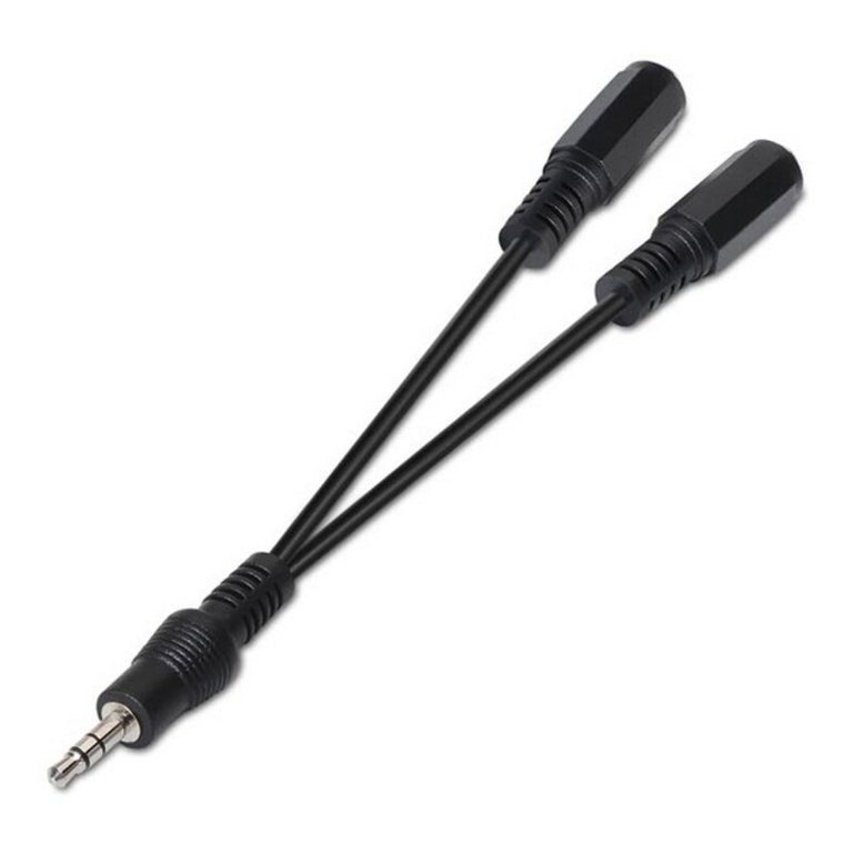 Audio-Klinkenkabel (3,5 mm) Splitter NANOCABLE 10.24.1200 15 cm Schwarz