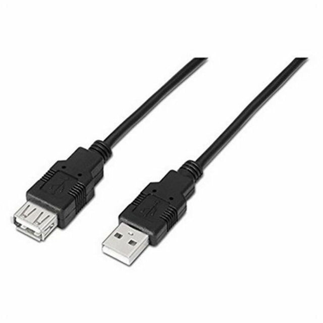 Cable alargador NANOCABLE 10.01.0203-BK 1,8 m USB Hembra Macho Negro