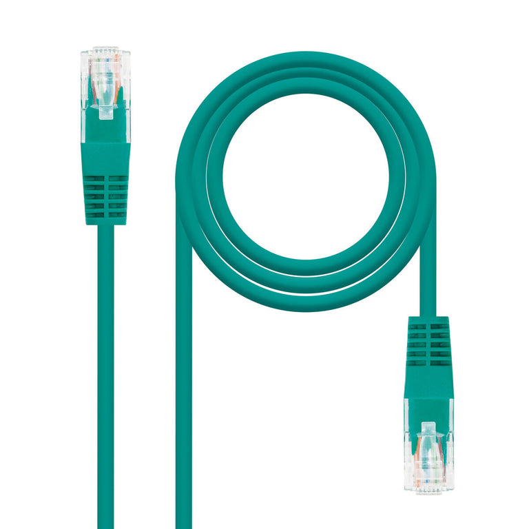 Latiguillo Categoría 5e UTP NANOCABLE CABLE RED LATIGUILLO RJ45 CAT.5E UTP AWG24, VERDE, 3.0 M