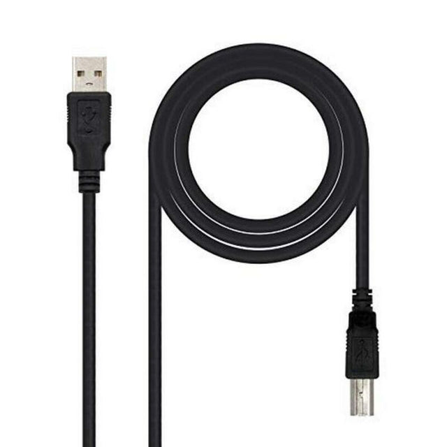 USB-A-zu-USB-B-Kabel NANOCABLE 10.01.0104-BK 3 m Schwarz