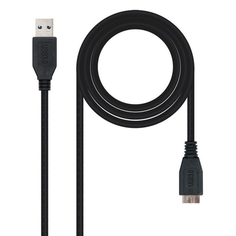 Kabel USB 3.0 A auf Micro USB B NANOCABLE 10.01.110-BK Schwarz