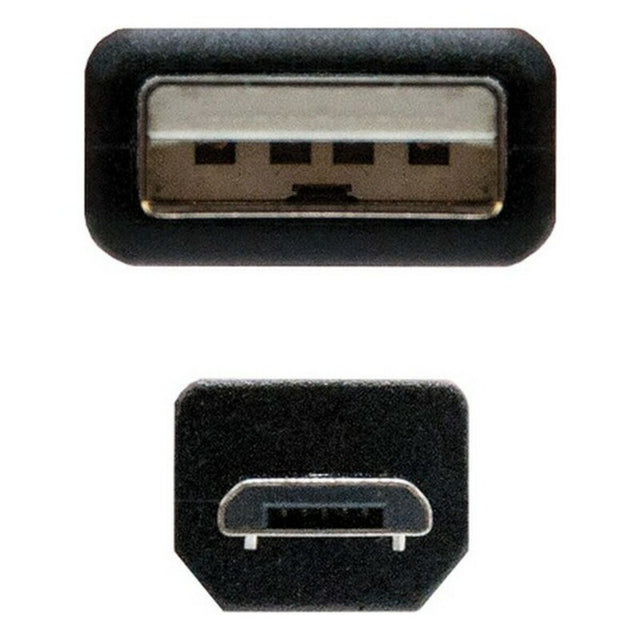 Kabel USB 2.0 A auf Micro USB B NANOCABLE 10.01.0500 Schwarz