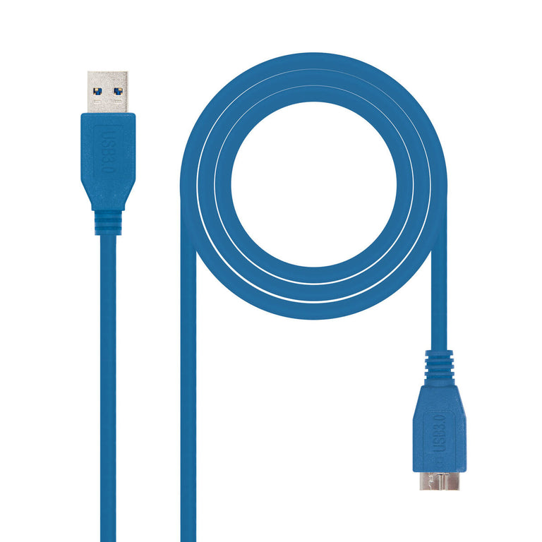 Cable USB 3.0 A a Micro USB B NANOCABLE 10.01.1101-BL 1 m