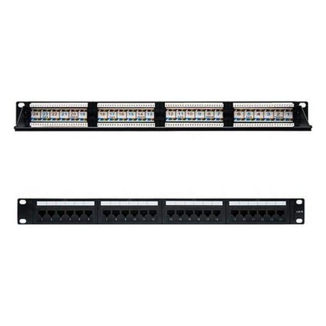 Patchpanel 24 Ports UTP Kategorie 6 NANOCABLE 10.21.3124 19" RJ45 Schwarz