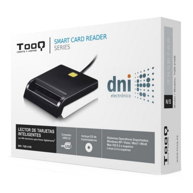 Lector de Tarjetas Inteligentes TooQ TQR-210B Negro