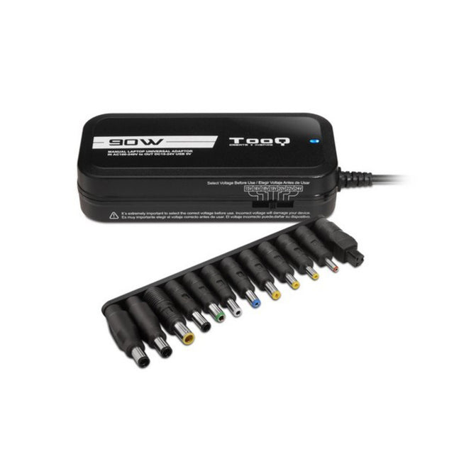 Cargador para Portátil TooQ TQLC-90BS02M 90W 12 Conectores Negro