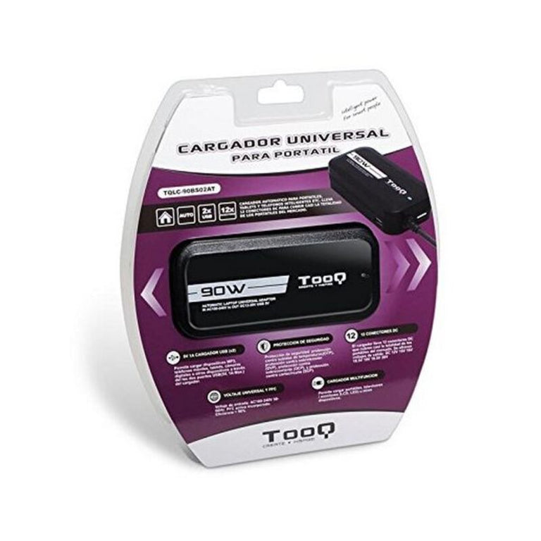 Cargador para Portátil TooQ TQLC-90BS02AT 90W Negro