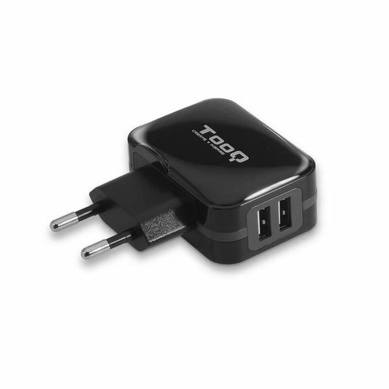 Cargador de Pared TooQ AATCAT0149 USB x 2 17W Negro