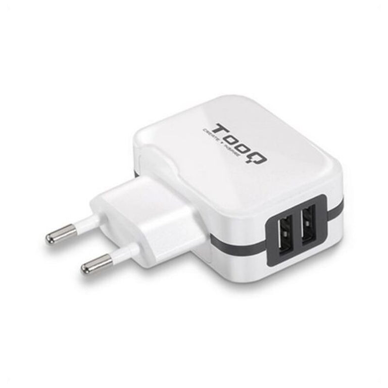 Cargador de Pared TooQ AATCAT0150 USB x 2 17W Blanco