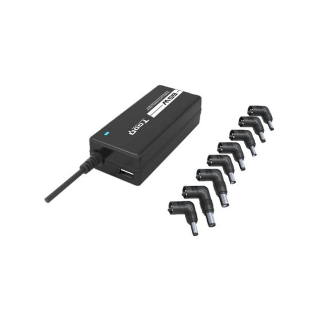 Cargador para Portátil TooQ TQLC-65BS02AT 65W 8 Conectores Negro