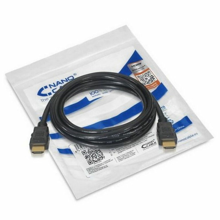 HDMI-Kabel NANOCABLE HDMI V2.0, 0,5 m 10.15.3600 V2.0 4K 0,5 m Schwarz