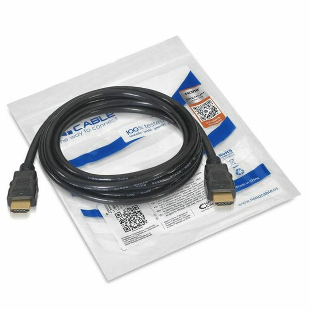 HDMI-Kabel NANOCABLE HDMI V2.0, 1 m 10.15.3601 V2.0 4K 1 m Schwarz