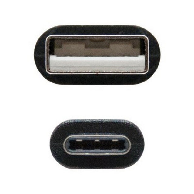 USB-A-auf-USB-C-Kabel NANOCABLE 10.01.210 Schwarz