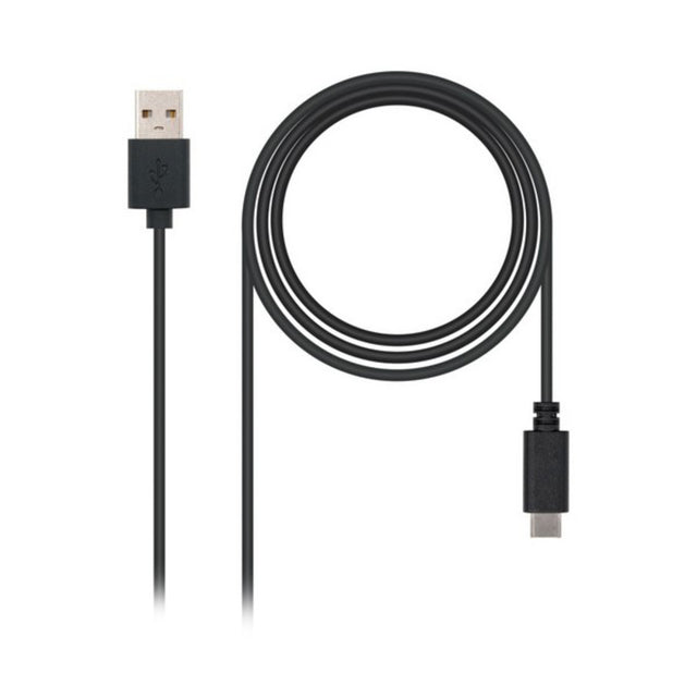 USB-A-auf-USB-C-Kabel NANOCABLE 10.01.210 Schwarz